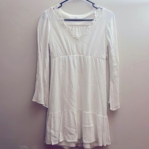 White boho dress, small- only worn 2 x’s- $15!!